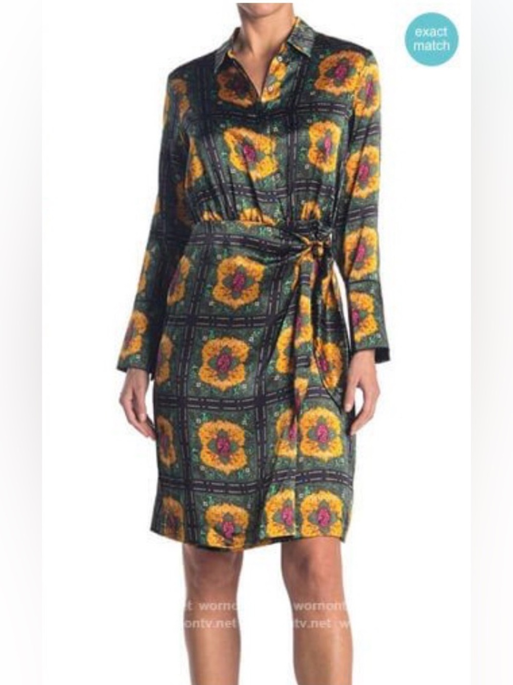 Scotch & Soda Silk Tie Wrap Dress - Size M
